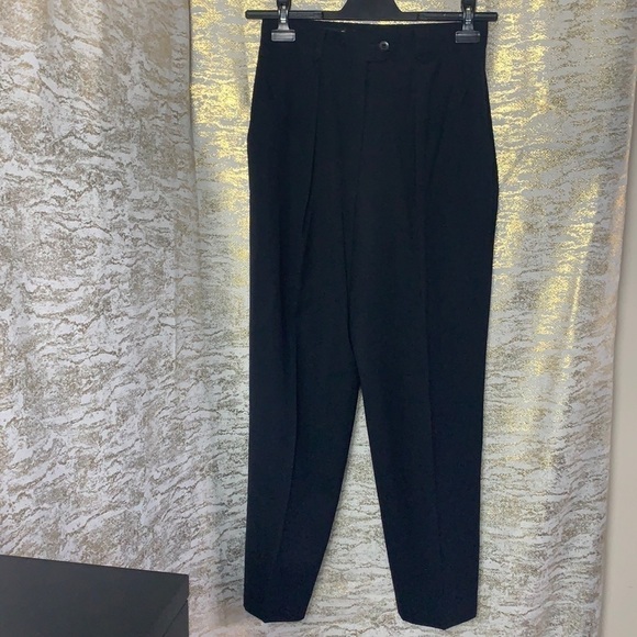 Vintage🧚♀️Escada By Margaretha Ley Navy Blue 100% Pure Wool Pants Size 38 - Picture 2 of 15